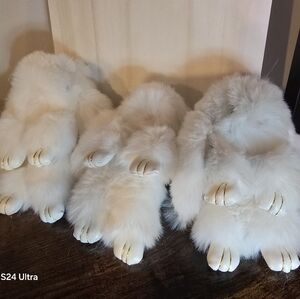 Lot of Adorable Plush White Bunny Bag Charm Accessories